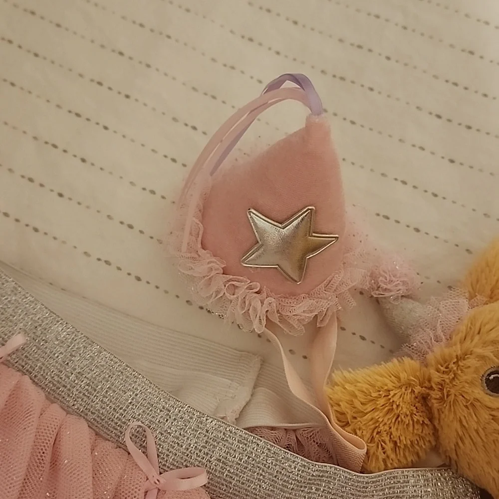 Pink skirt with matching teddy bear and head band size 3-4 T - Picture 4 of 4